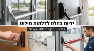 התקנת ידית בהלה לפי תקן 1001 בפריסה ארצית התקנת ידיות בהלה בהיקף ארצי רק באייל שירותי פריצה ומנעולנות